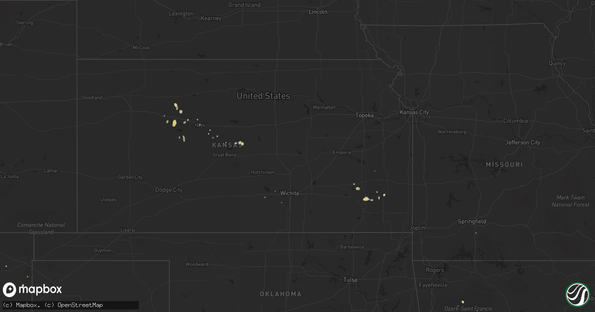 Hail map on July 31, 2011