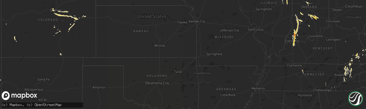 Hail map in Nebraska on July 31, 2012