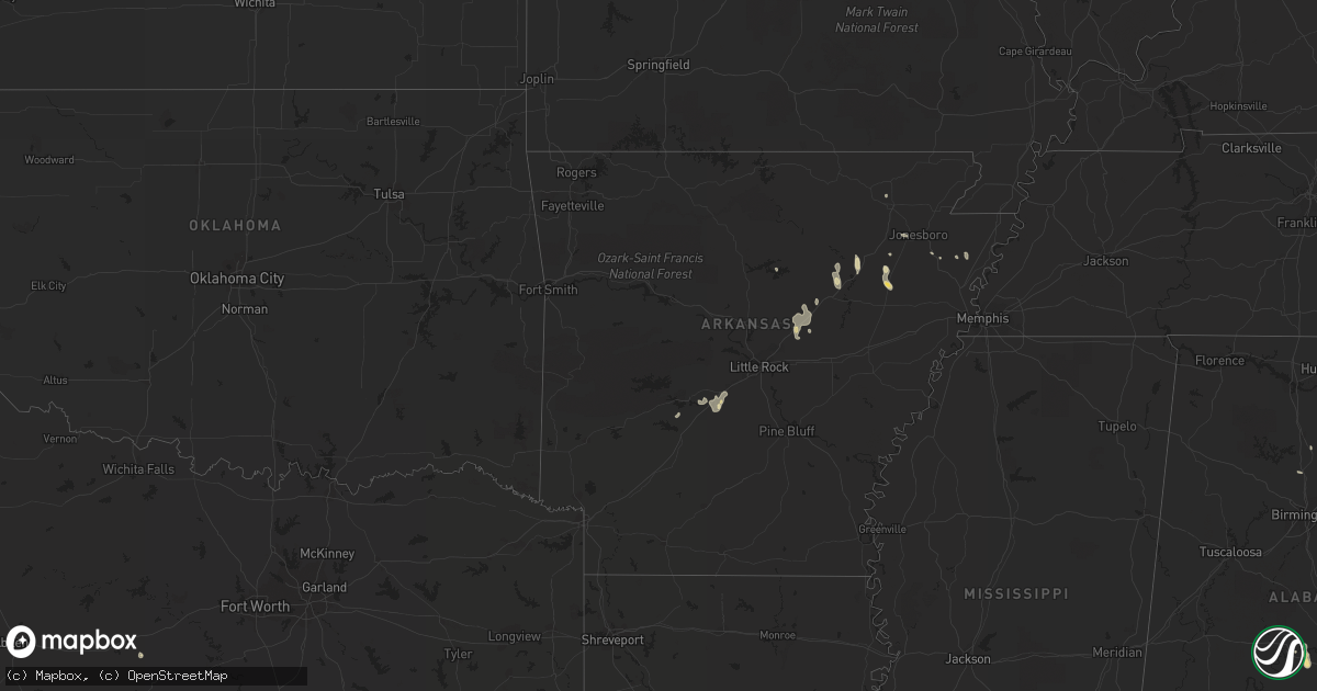 Hail map in Georgia on July 31, 2013