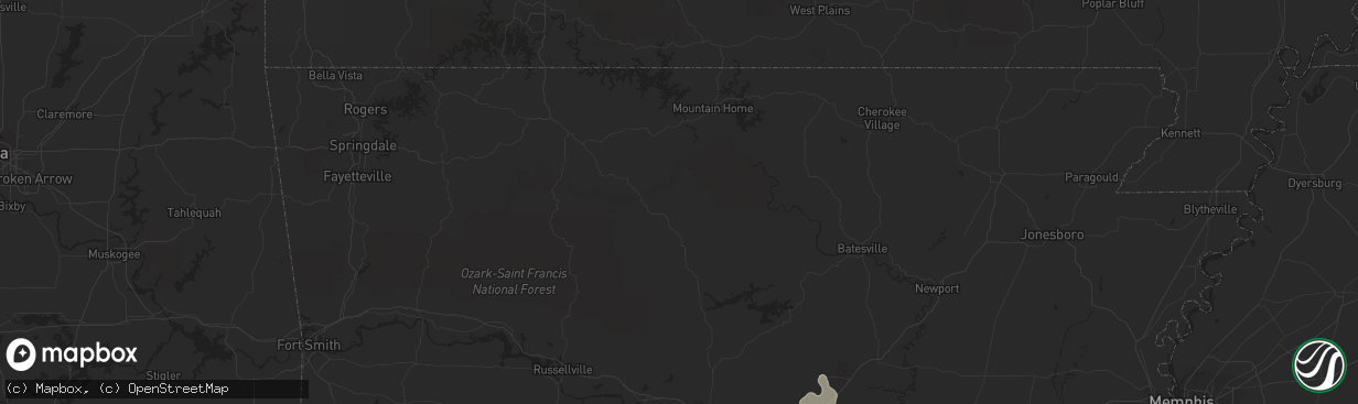 Hail map in Mitchell, NE on July 31, 2013