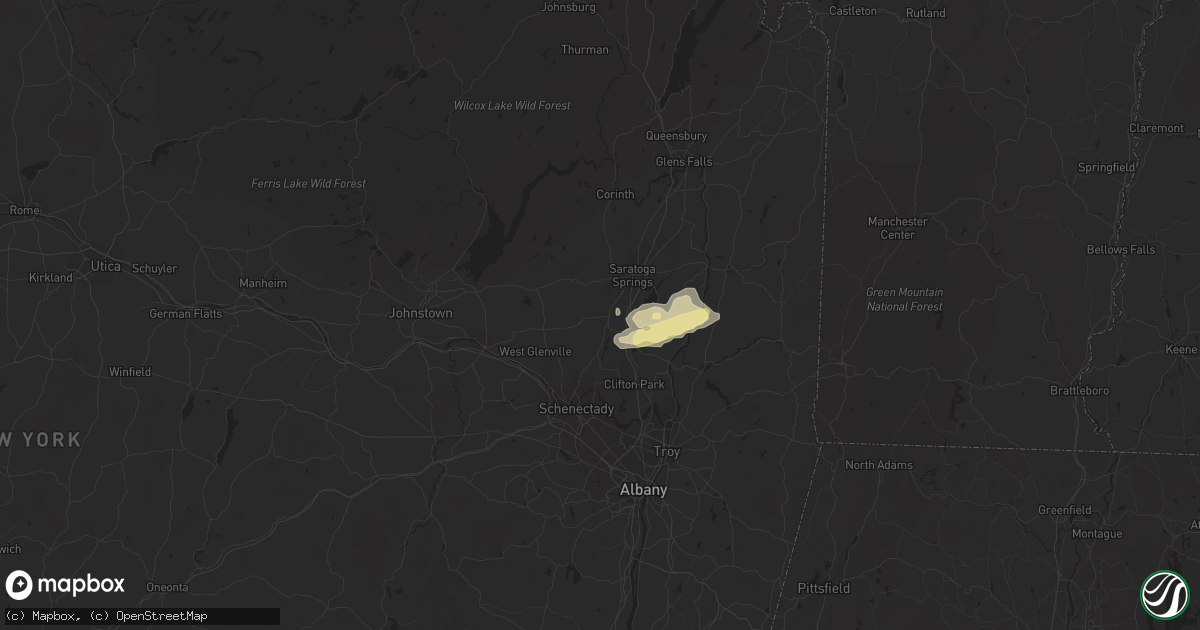 Hail map in Ballston Spa, NY on July 31, 2014