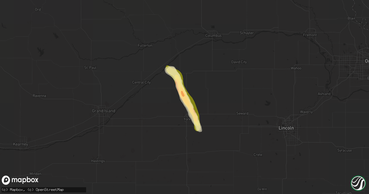 Hail map in Benedict, NE on July 31, 2014