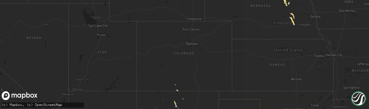 Hail map in Colorado on July 31, 2014