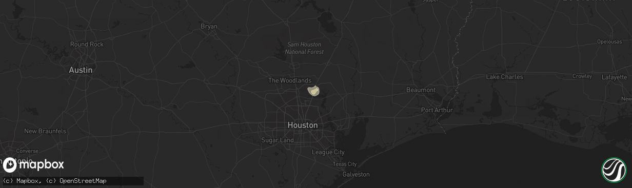 Hail map in Kingwood, TX on July 31, 2014