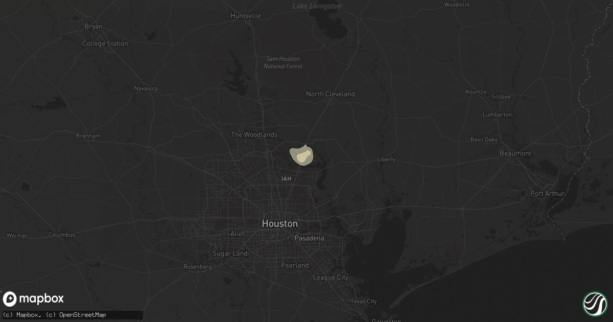Hail map in Kingwood, TX on July 31, 2014