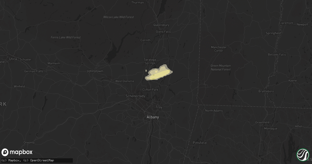 Hail map in Mechanicville, NY on July 31, 2014