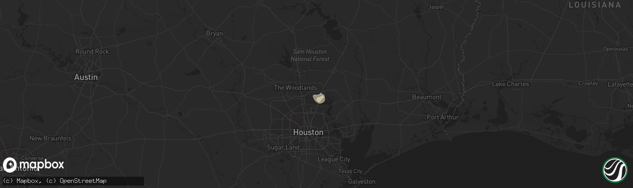 Hail map in Porter, TX on July 31, 2014