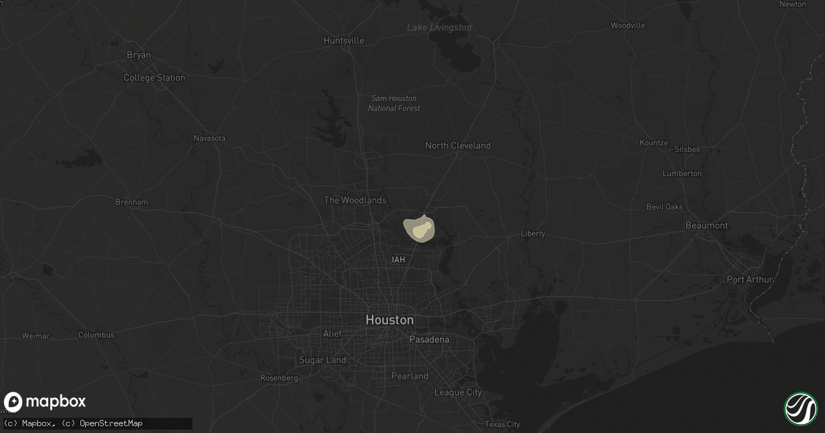 Hail map in Porter, TX on July 31, 2014