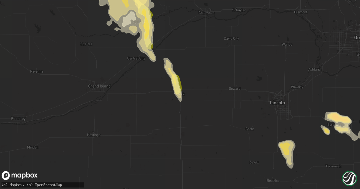Hail map in York, NE on July 31, 2015