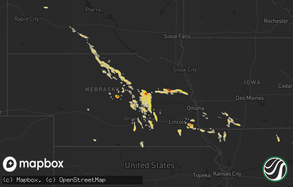 Hail map preview on 07-31-2015