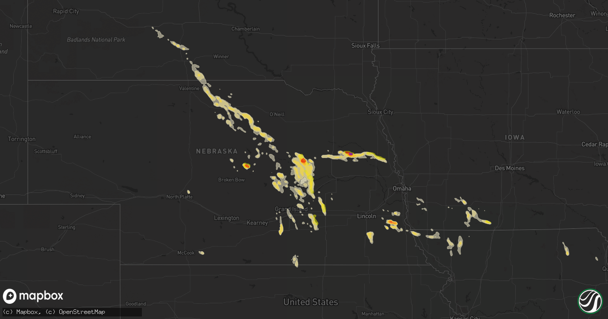 Hail map on July 31, 2015