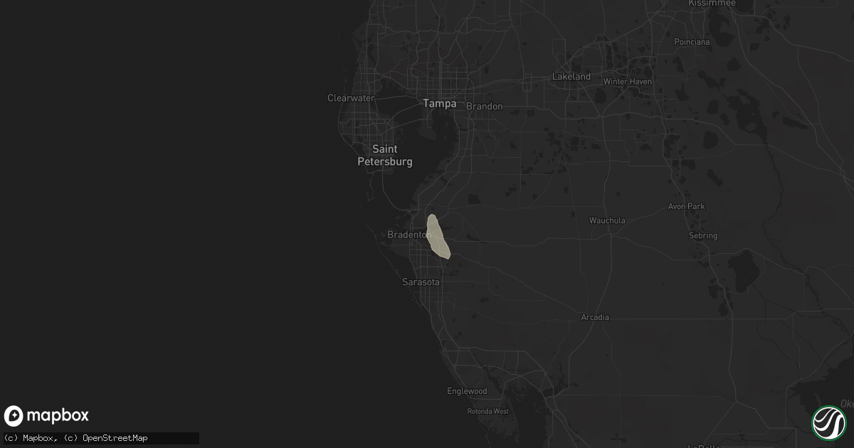 Hail map in Ellenton, FL on July 31, 2016