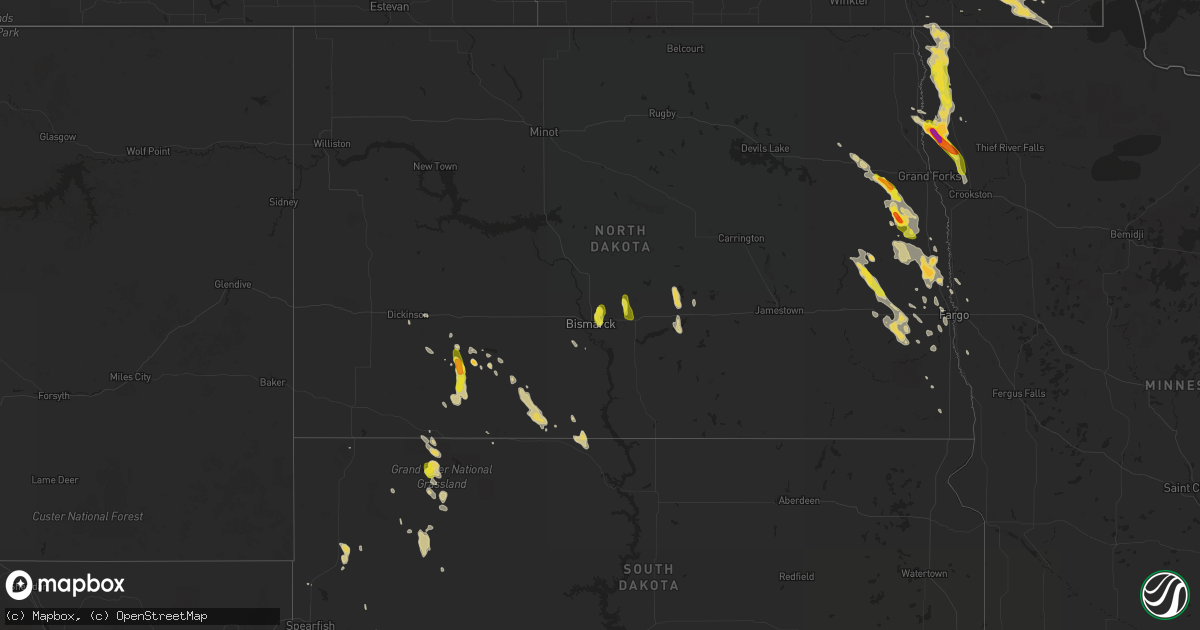 Hail map on July 31, 2017