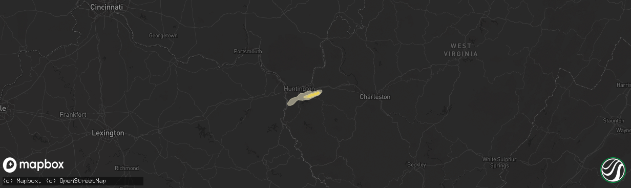 Hail map in Barboursville, WV on July 31, 2018