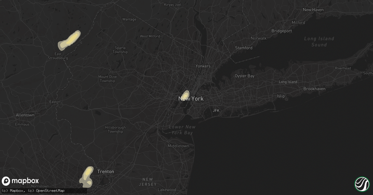 Hail map in Jersey City, NJ on July 31, 2019