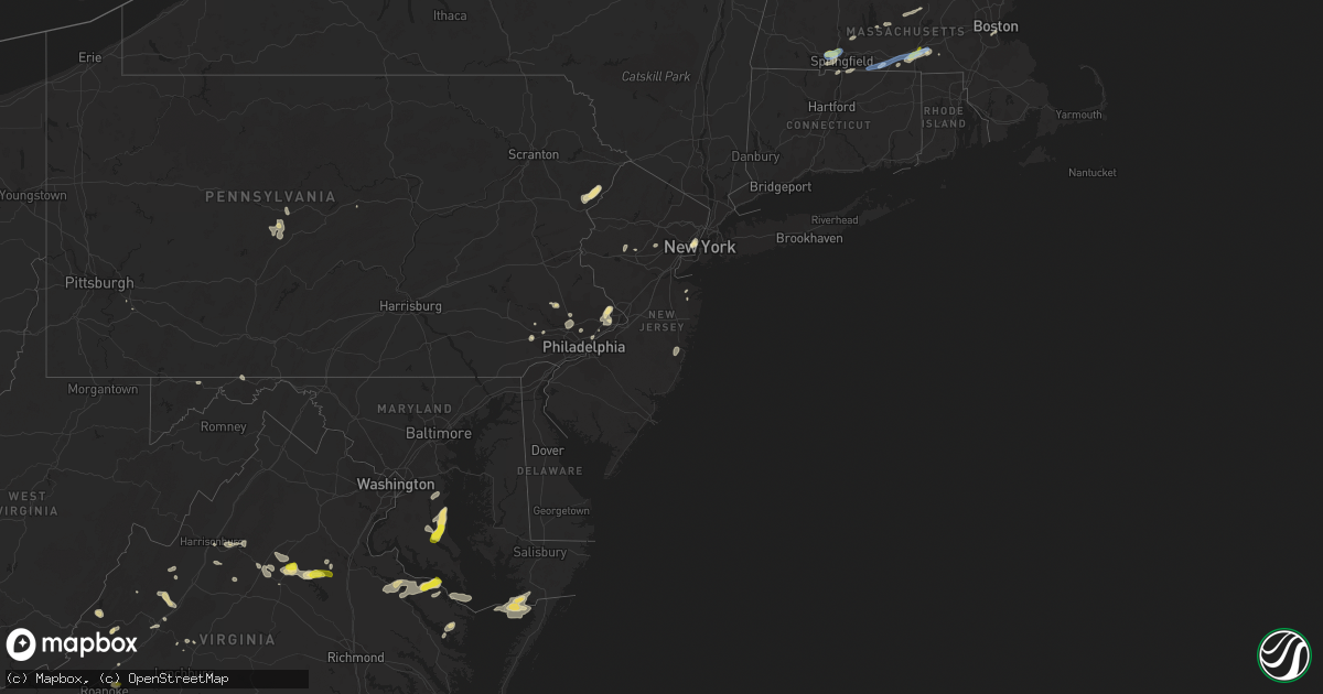 Hail map in New Jersey on July 31, 2019