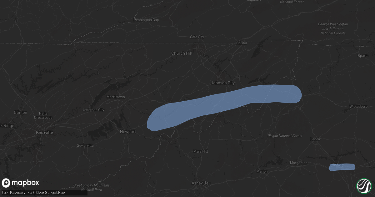 Hail map in Chuckey, TN on July 31, 2020