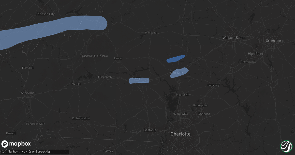 Hail map in Conover, NC on July 31, 2020