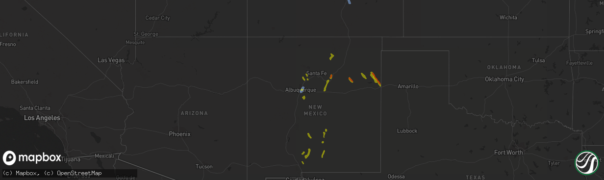 Hail map on July 31, 2020