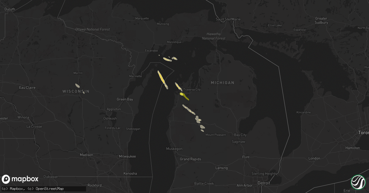 Hail map on July 31, 2021