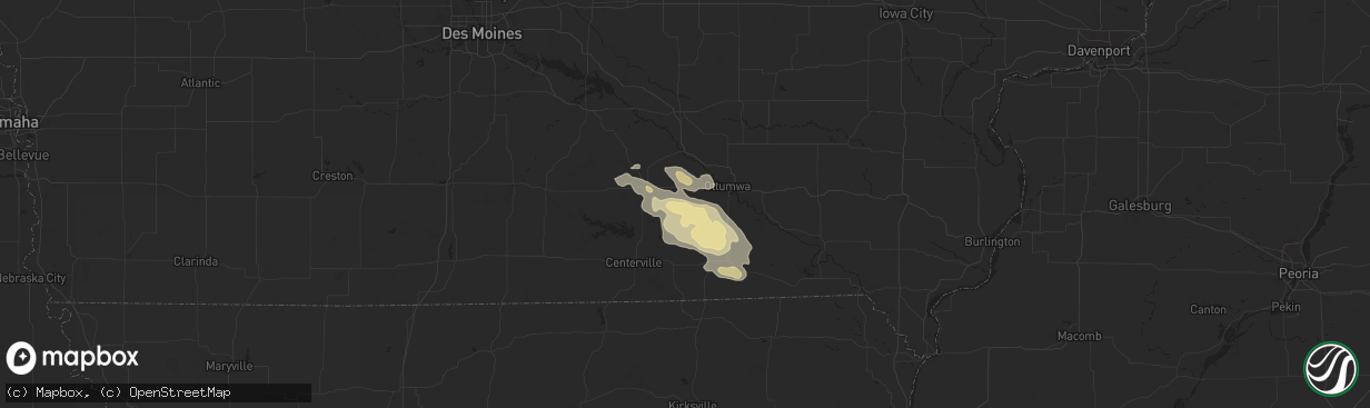 Hail map in Blakesburg, IA on July 31, 2024