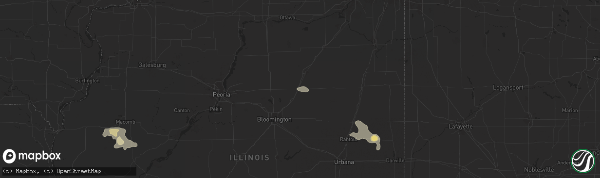 Hail map in Chenoa, IL on July 31, 2024