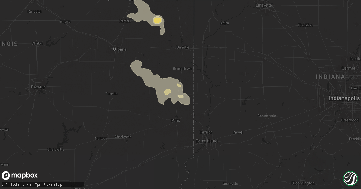 Hail map in Chrisman, IL on July 31, 2024