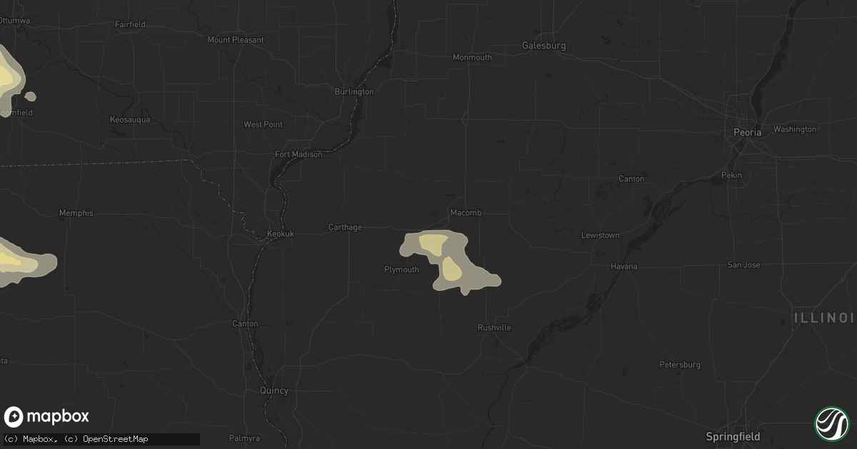 Hail map in Colchester, IL on July 31, 2024