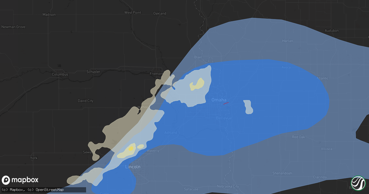 Hail map in Elkhorn, NE on July 31, 2024