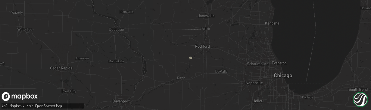 Hail map in Leaf River, IL on July 31, 2024