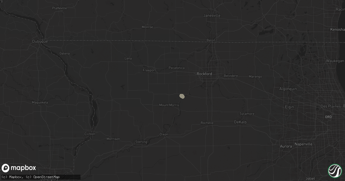Hail map in Leaf River, IL on July 31, 2024