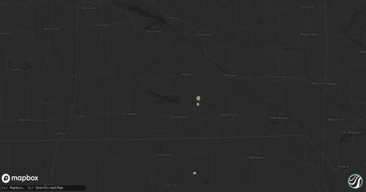 Hail map in Moravia, IA on July 31, 2024