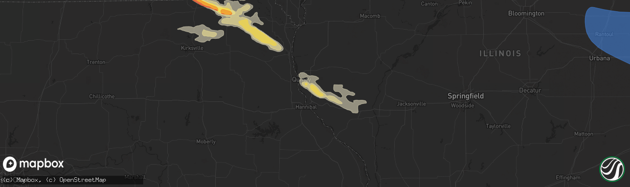 Hail map in Payson, IL on July 31, 2024