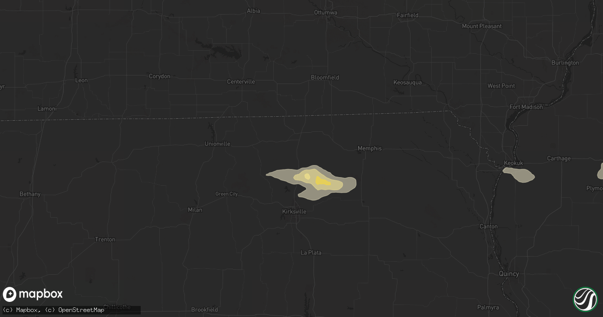 Hail map in Queen City, MO on July 31, 2024