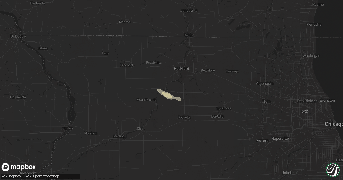 Hail map in Stillman Valley, IL on July 31, 2024
