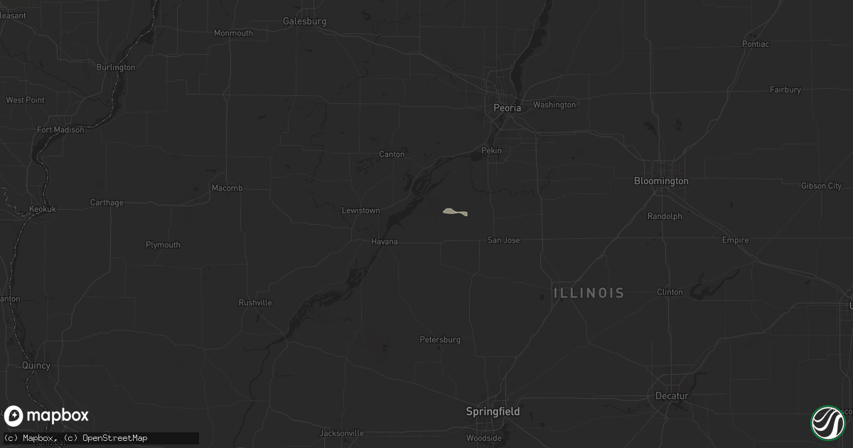 Hail map in Topeka, IL on July 31, 2024