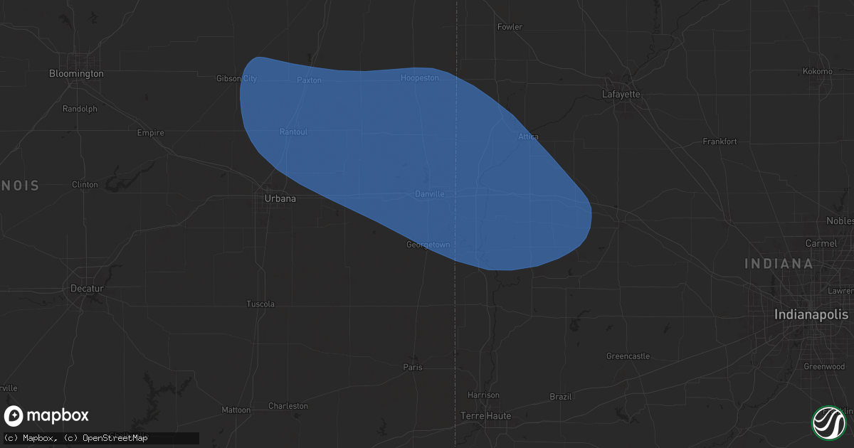 Hail map in Westville, IL on July 31, 2024