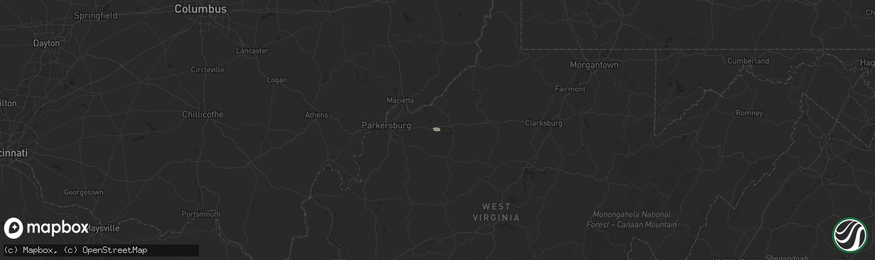 Hail map in Cairo, WV on July 31, 2025