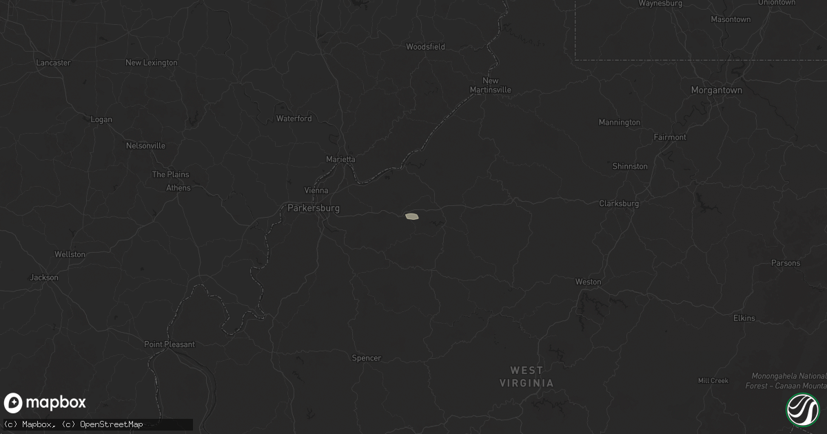 Hail map in Cairo, WV on July 31, 2025