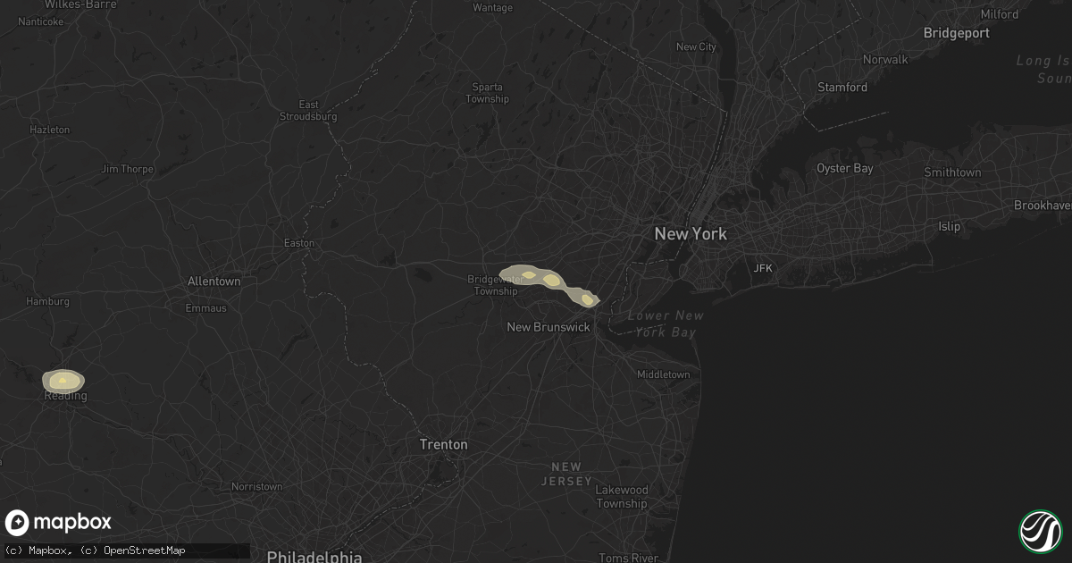 Hail map in Dunellen, NJ on July 31, 2025