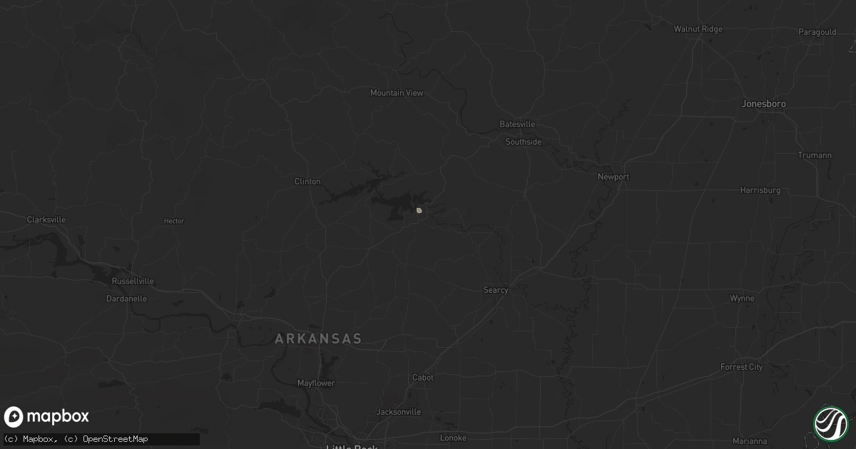 Hail map in Heber Springs, AR on July 31, 2025