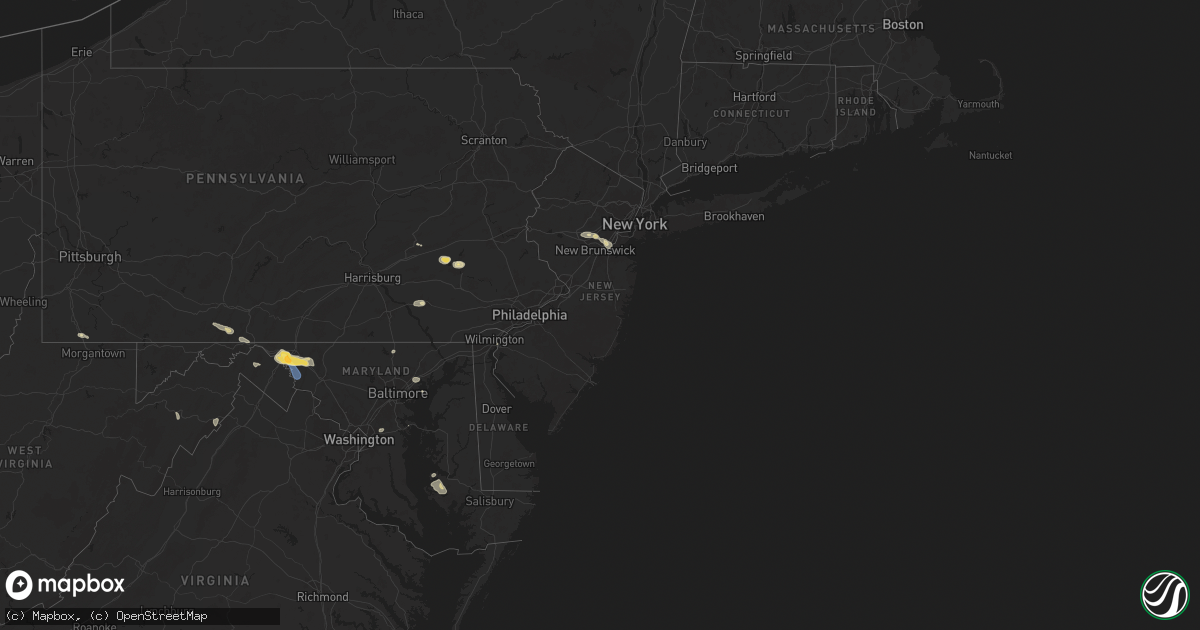 Hail map in New Jersey on July 31, 2025