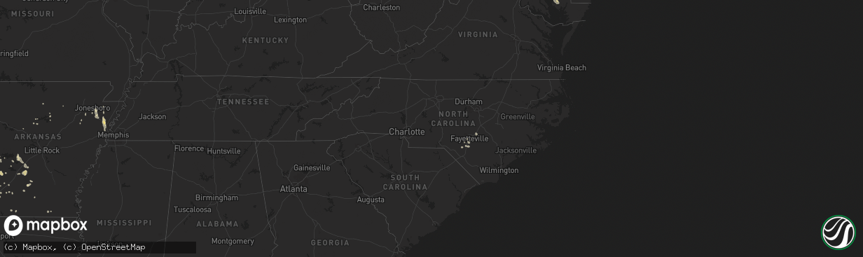 Hail map in North Carolina on July 31, 2025
