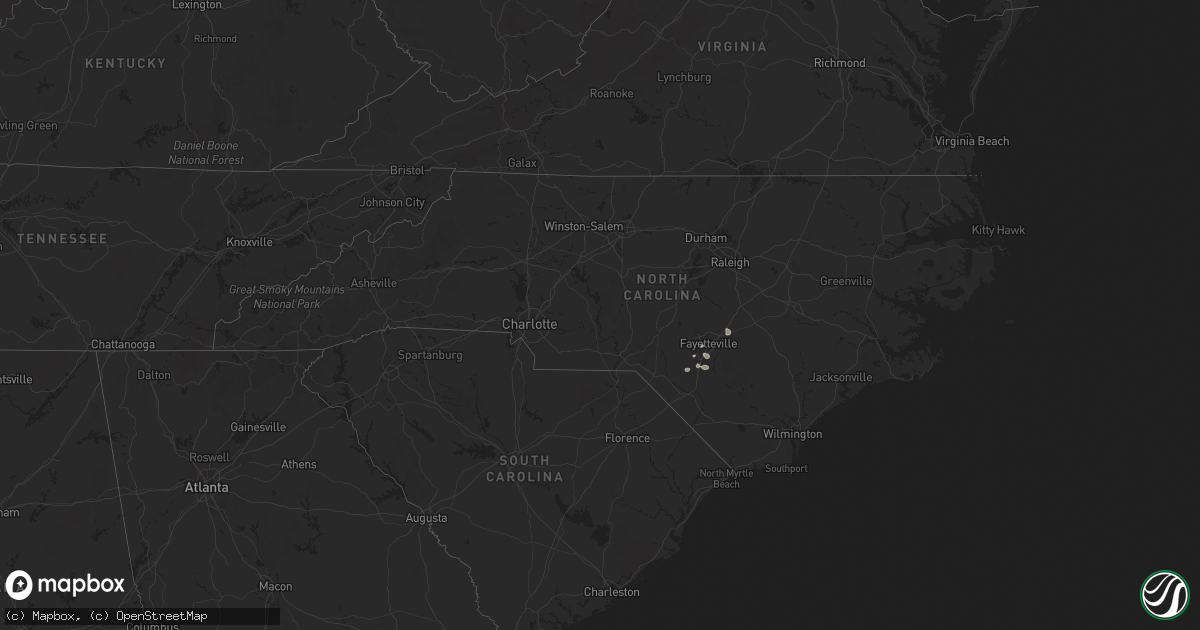 Hail map in North Carolina on July 31, 2025