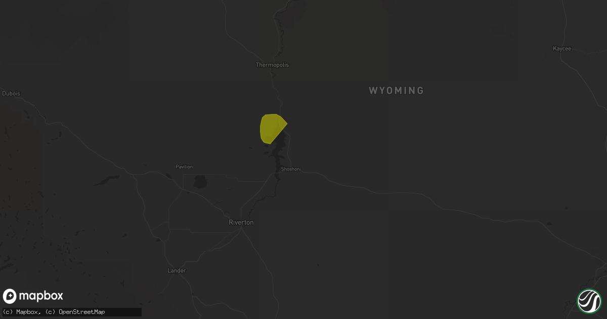 Hail map in Shoshoni, WY on July 31, 2025