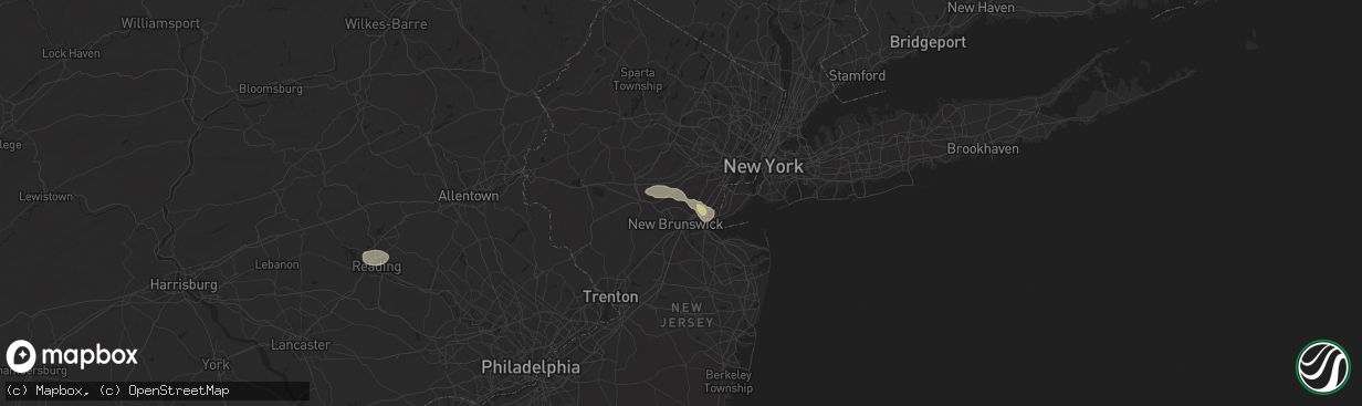 Hail map in South Plainfield, NJ on July 31, 2025