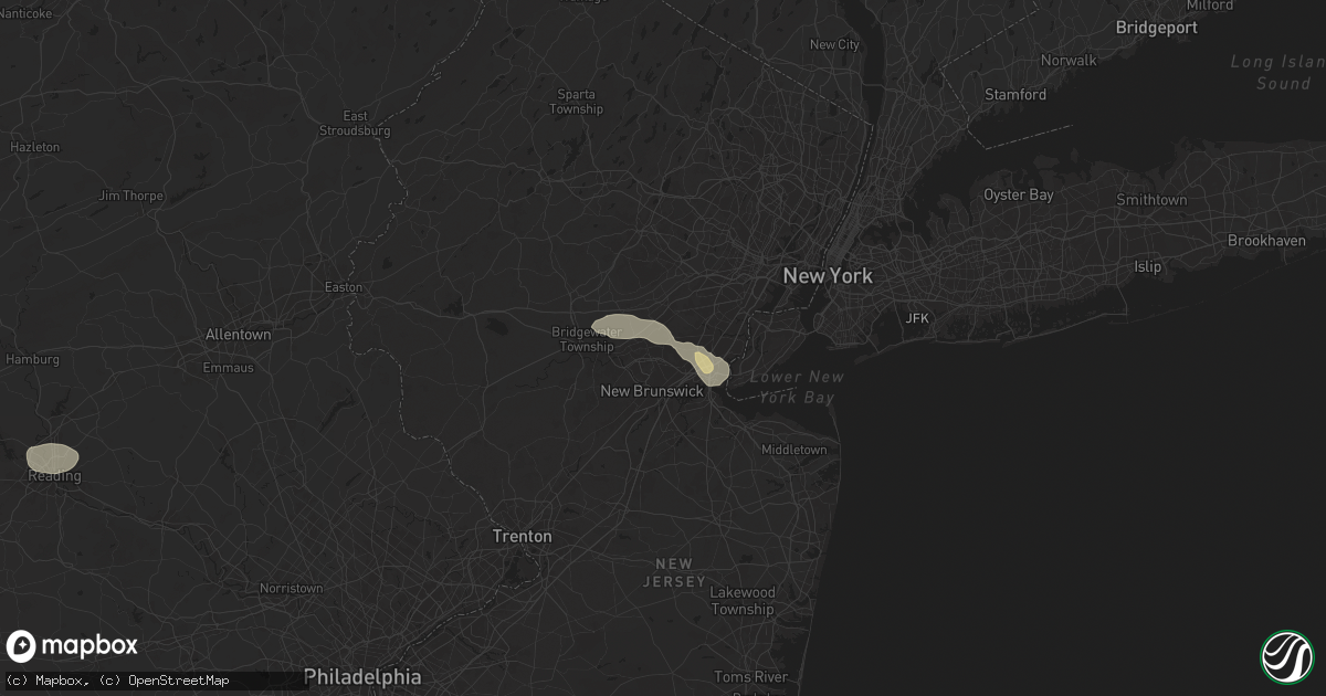 Hail map in South Plainfield, NJ on July 31, 2025