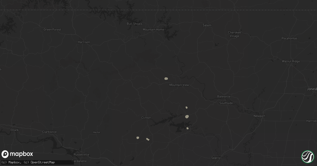 Hail map in Timbo, AR on July 31, 2025