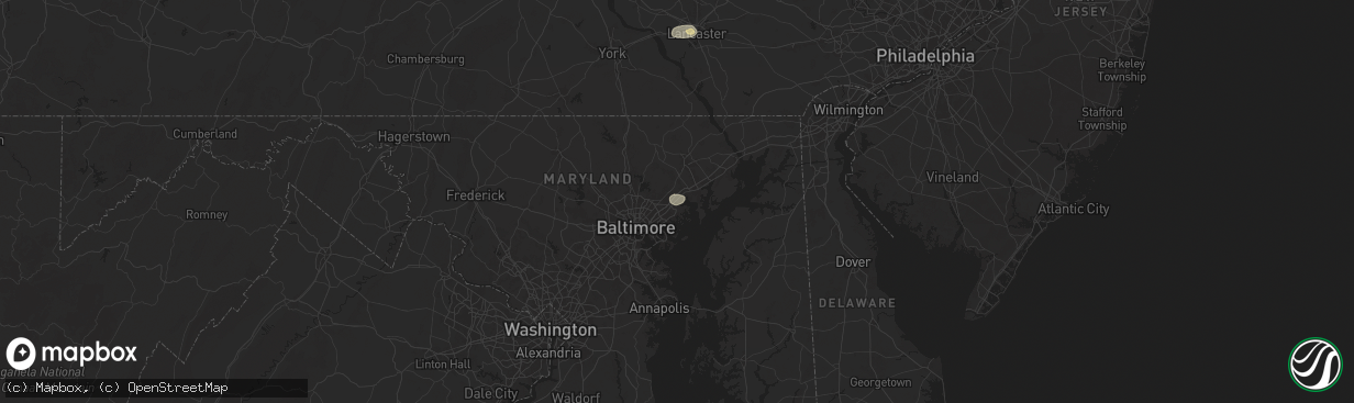 Hail map in White Marsh, MD on July 31, 2025