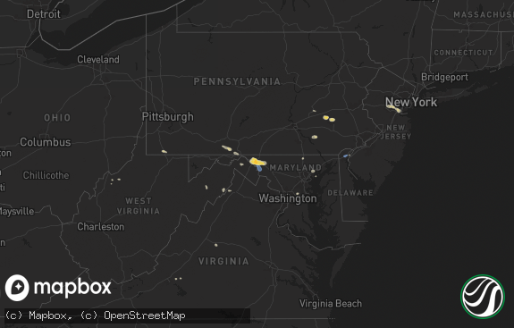 Hail map preview on 07-31-2025